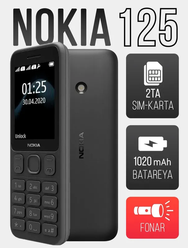 Nokia 125 Knopkali telefonlari sotiladi 1 Nokia 125 Knopkali telefonlari sotiladi 1