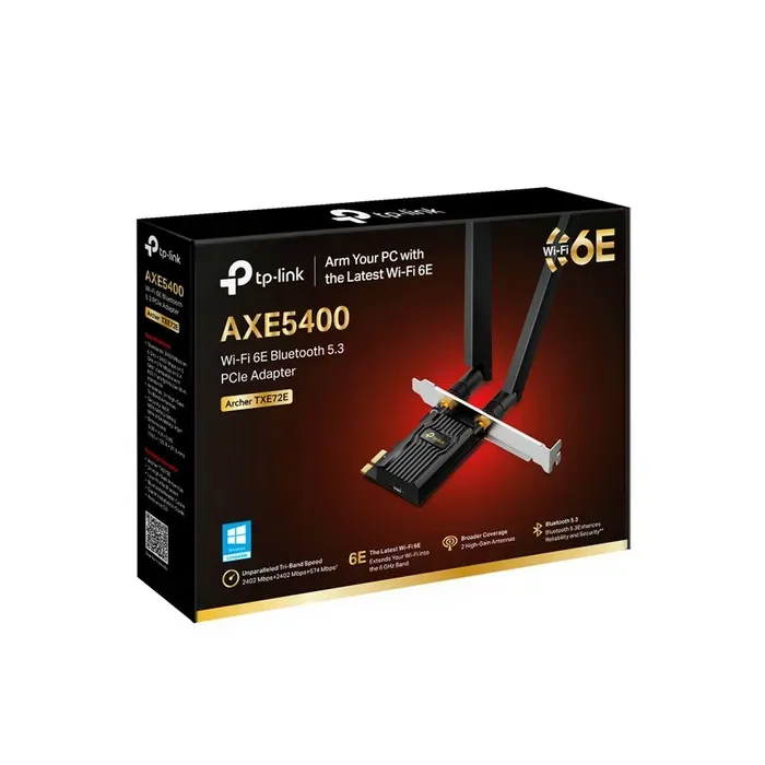TPLink Archer TXE72E AXE5400WiFi 6E Tri-Band BT5.3