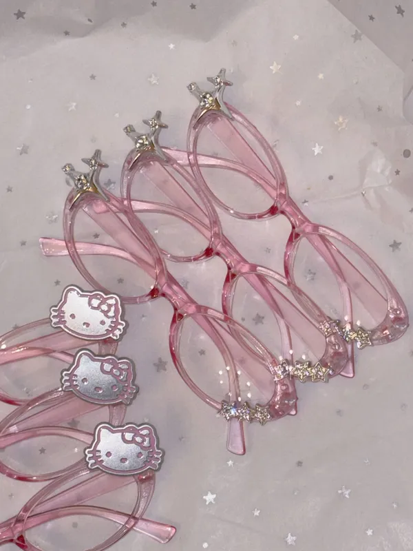 Розовые очки hello kitty 3