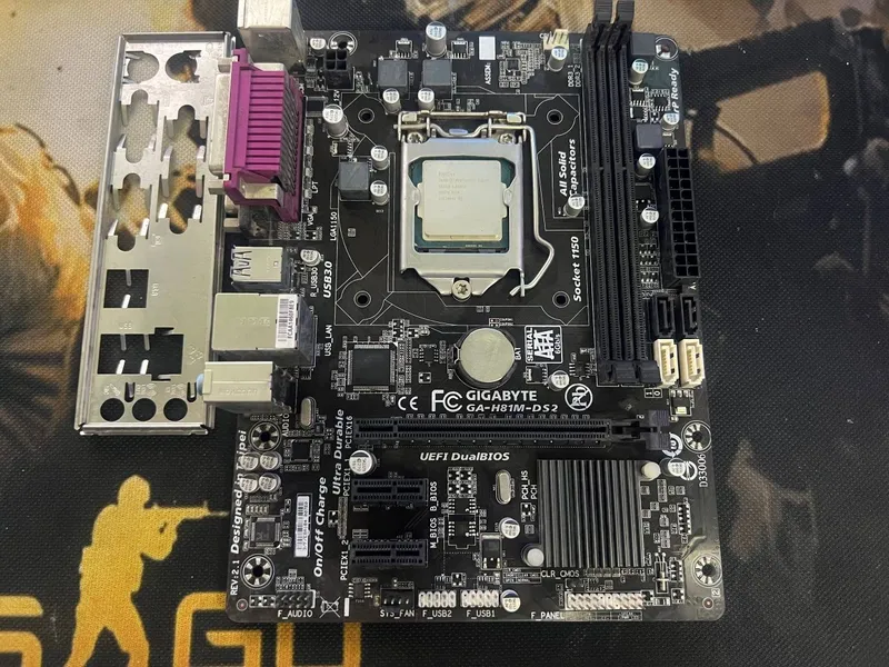 Sifatli ATX plata Gigabyte H81+G3240+kuller
