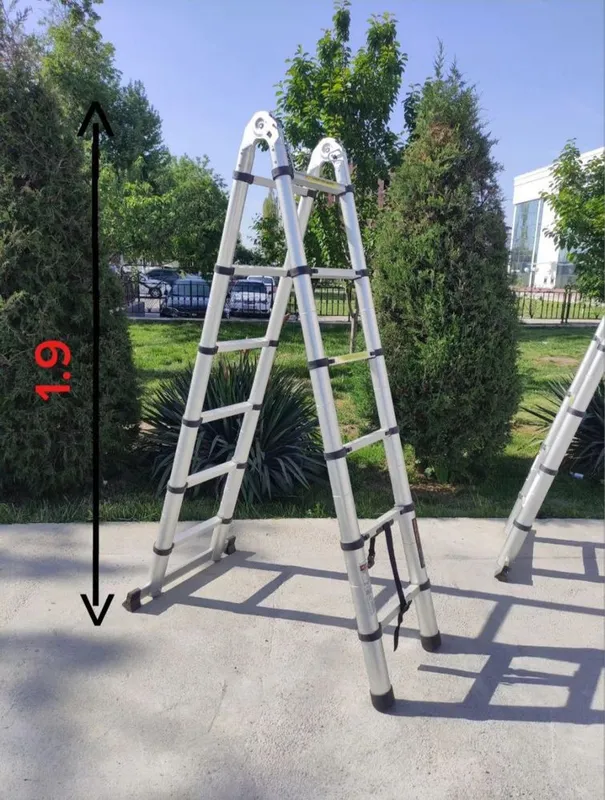 Лестнецы телескопические размеры с 1.3м до 4.4 метра доставка есть — фото 2