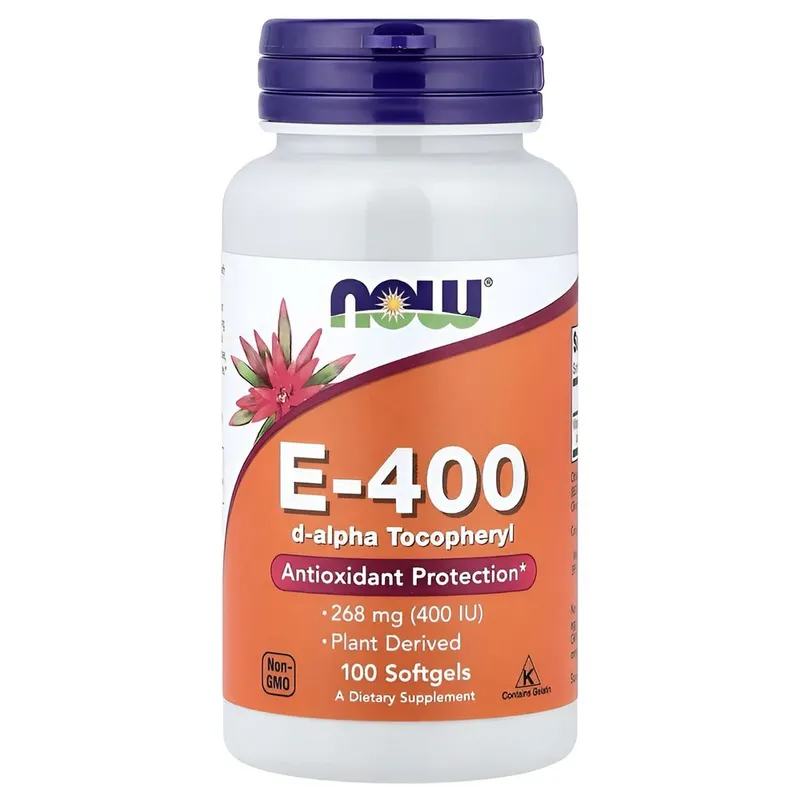 E-400 400 IU 100 softgels Now foods, Витамин Е 400 МЕ Америка