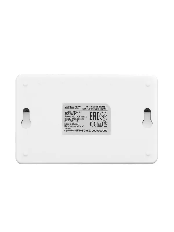 Коммутатор 2E PowerLink SF105C, 5 портов, Plug & Play, белый — фото 6