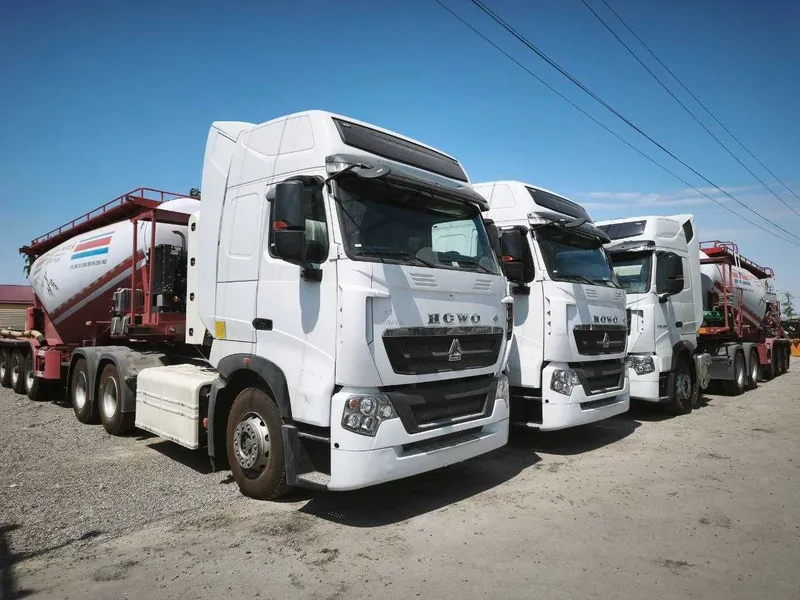HOWO T7H 6×4 CNG седель тягач + Цементовоз п/п 20 м³ Комплект тайёр 3