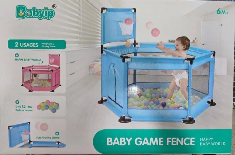 Детский игровой манеж Babyjp с мячиками и баскетбольным кольцом 1 Детский игровой манеж Babyjp с мячиками и баскетбольным кольцом 1