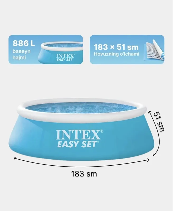 Intex basseyn bolalar uchun basseyn dastavka bor — фото 3