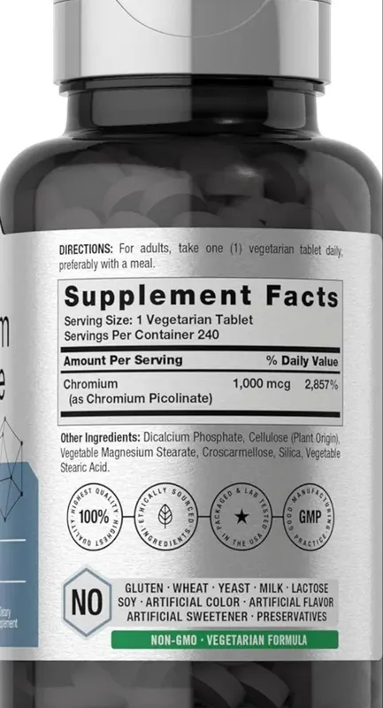 Хром Пиколинат chromium picolinate 1000mg 240 таб Usa 2 Хром Пиколинат chromium picolinate 1000mg 240 таб Usa 2