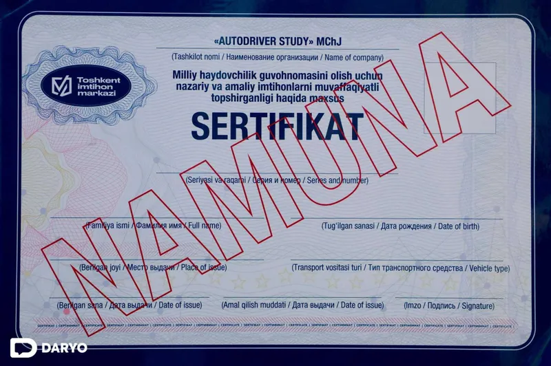Online Prava Nazariy Imtihoniga Tayyorlov Faqat Ayol Va Qizlarni — фото 1
