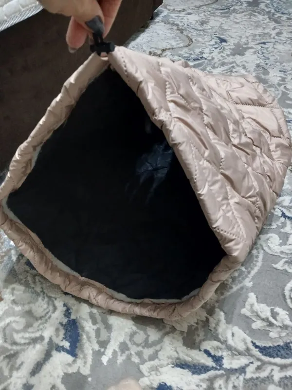 Утеплённый чехол на пластиковую переноску для кошек — фото 1 Утеплённый чехол на пластиковую переноску для кошек — фото 1