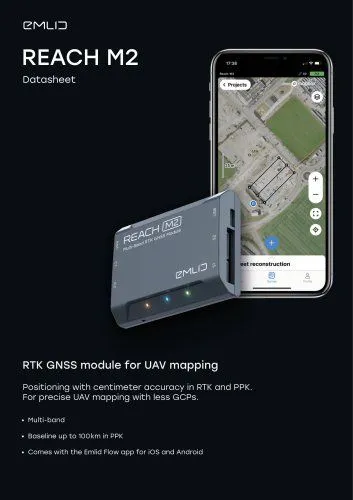 Emlid Reach M2 — это компактный 2-частотный (L1/L2) GNSS-модуль