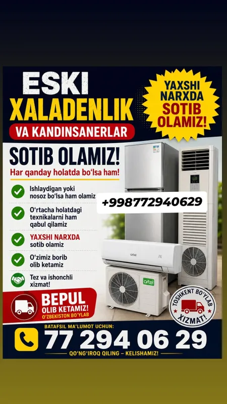 Eski kondensanerlar sotib olamiz