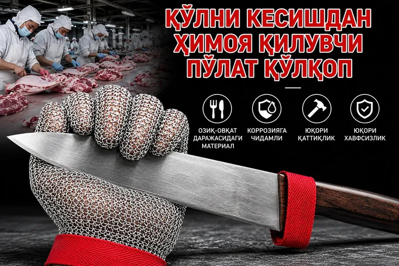Колчужный перчатка занжирли кулкоп кесилишга карши кулкоп