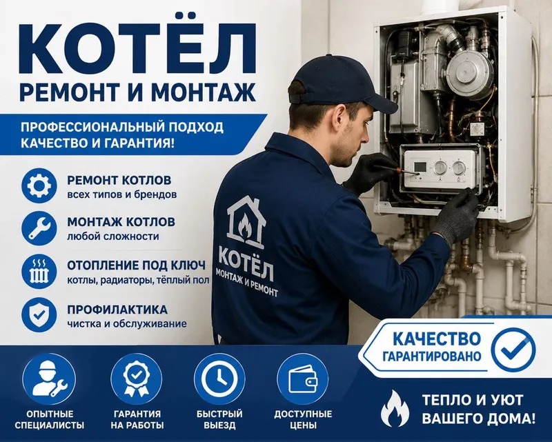 Ремонт котел и монтаж котел