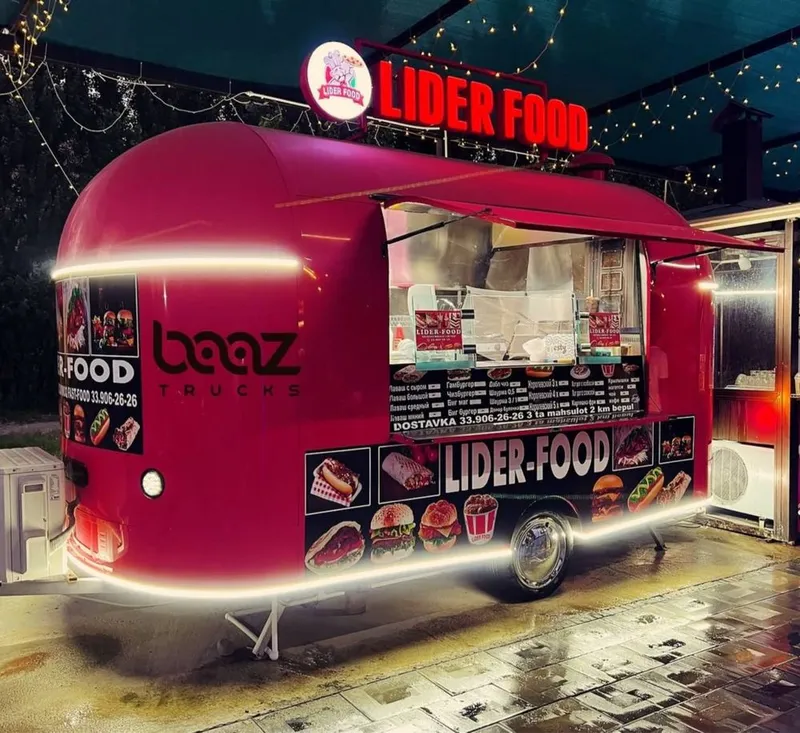 Фудтрак premium baaztrucks из нержавейки для готового бизнеса