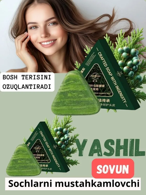 Shampunli sovun - soch óstirish uchun