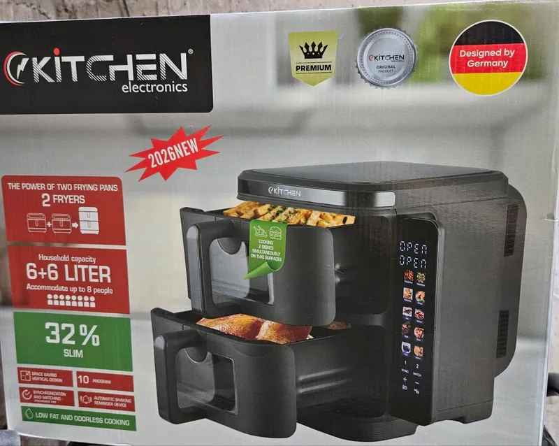 Новый двухэтажный аэрогриль Kitchen 12л