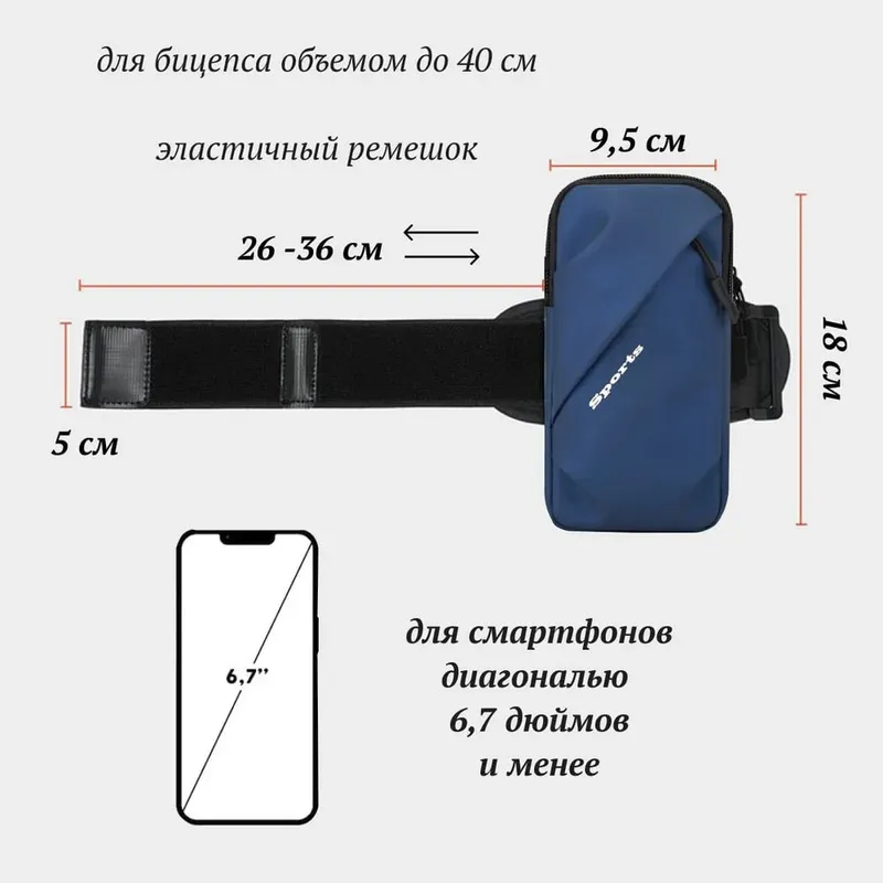 Универсальная сумка-чехол для бега на руку — фото 2