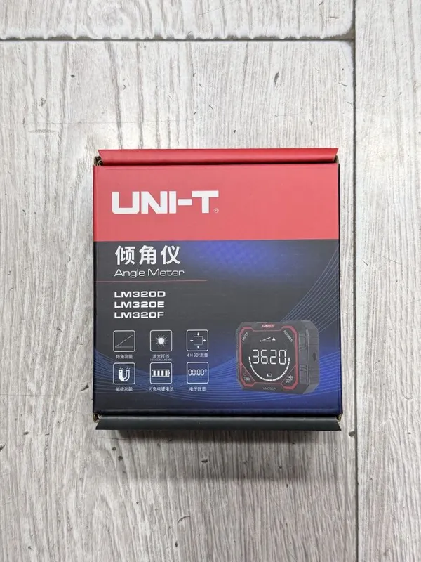 LM320E — цифровой угломер UNI-T, диапазон 4×90°, точность ±0,2°, 2 лаз LM320E — цифровой угломер UNI-T, диапазон 4×90°, точность ±0,2°, 2 лаз