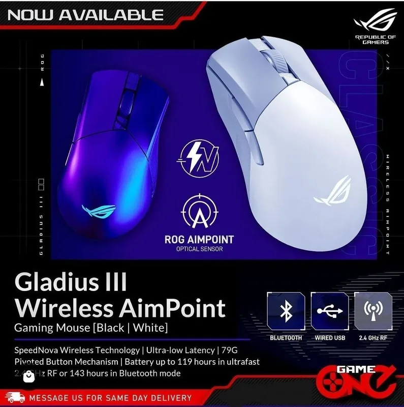 Asus Rog Gladius 3 Wireless Беспроводная мышка/мышь — фото 2