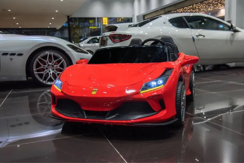 Большая детская машина Ferrari F8 двухместная до 110 кг болалар машинаси 7
