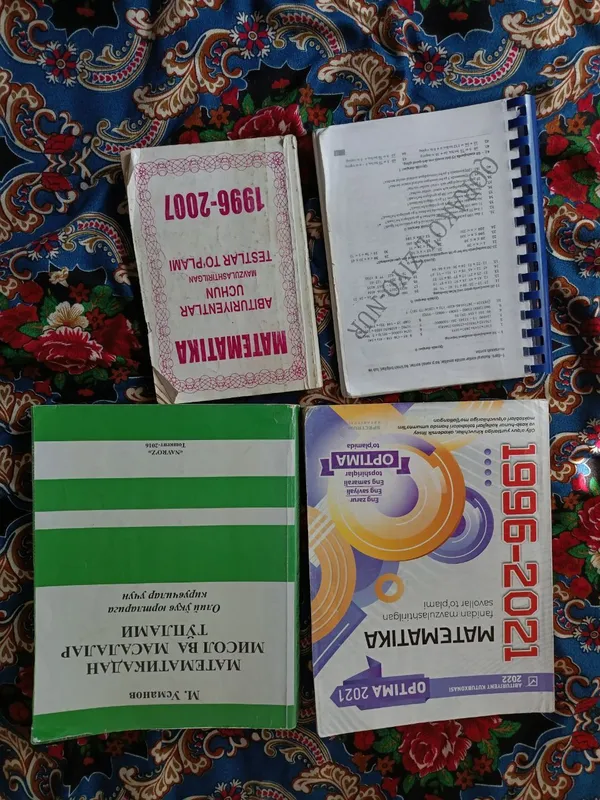 MATEMATIKADAN KITOBLAR TOʻPLAMI SOTILADI.