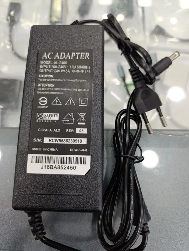 Chegirma! Yetkazib berish! 24 v 5 a quvvat bloki adapter