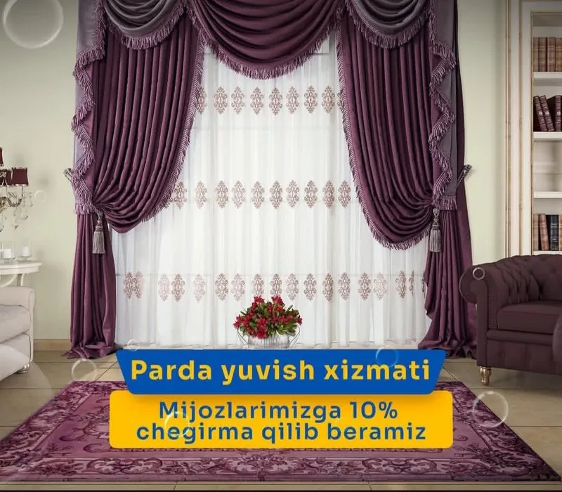 Parda, yumshoq mebel yuvish xizmati. Navoiy 1 Parda, yumshoq mebel yuvish xizmati. Navoiy 1