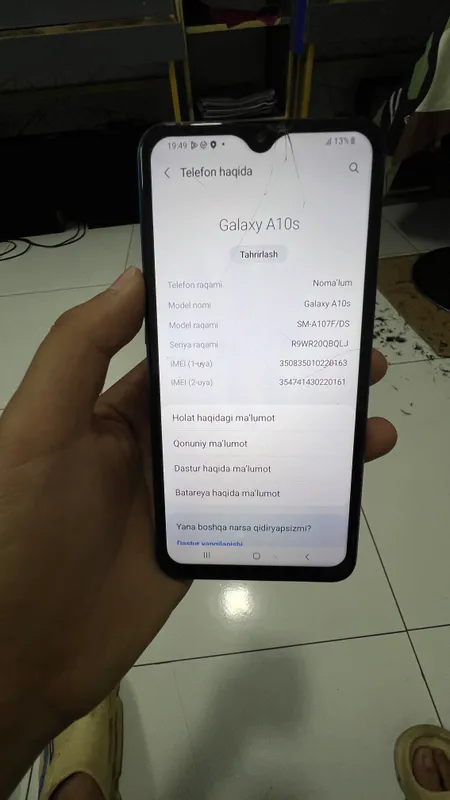 Samsung a10s pamyat32 aybi oyna sngan narxi 300som — фото 3