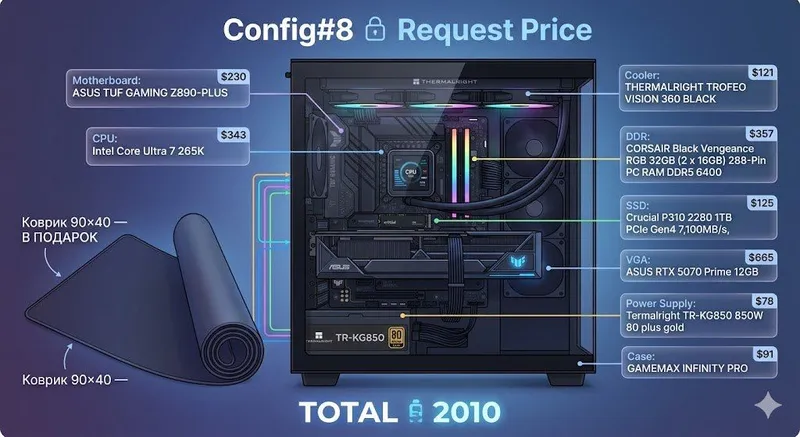Собери компютер мечты Intel Core Ultra 7 270K Plus Собери компютер мечты Intel Core Ultra 7 270K Plus