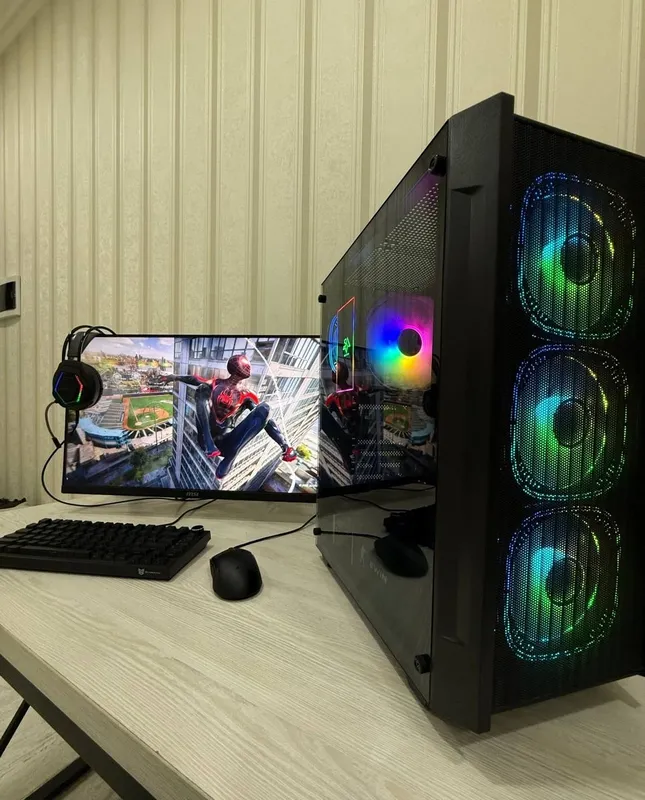 Gaming kompyuter Ryzen 5 5600X / RTX 5060 8GB / 16GB / SSD 1TB / MSI 27" 240 Gts 2 Gaming kompyuter Ryzen 5 5600X / RTX 5060 8GB / 16GB / SSD 1TB / MSI 27" 240 Gts 2
