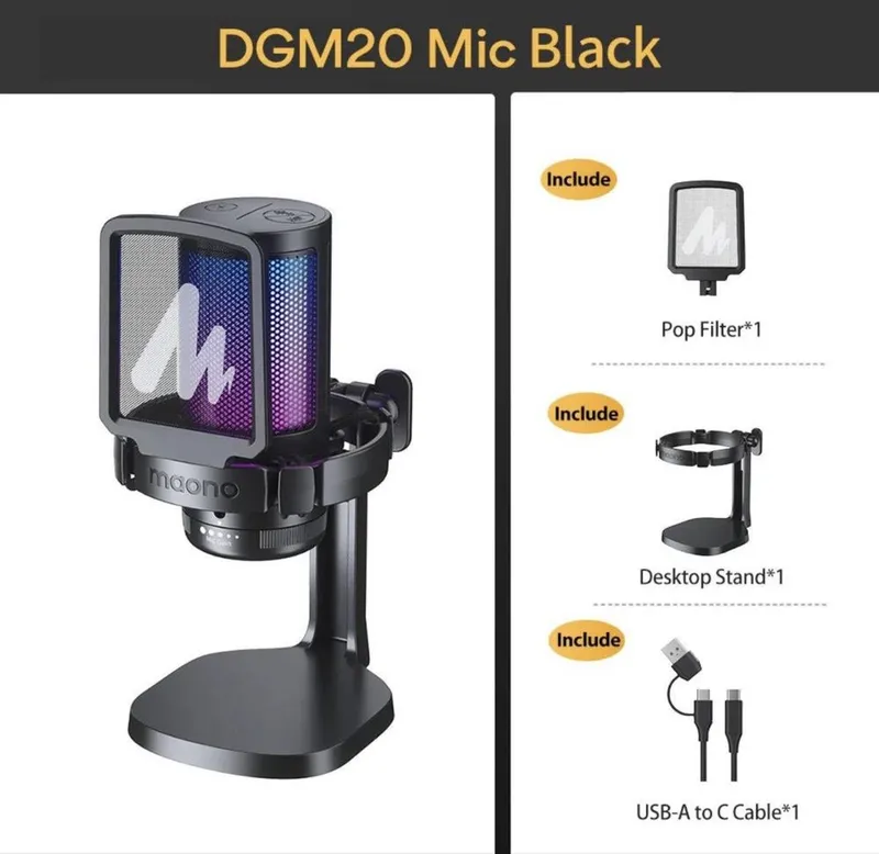 MAONO DGM20 GamerWave Condenser микрофон для стриминга — фото 4