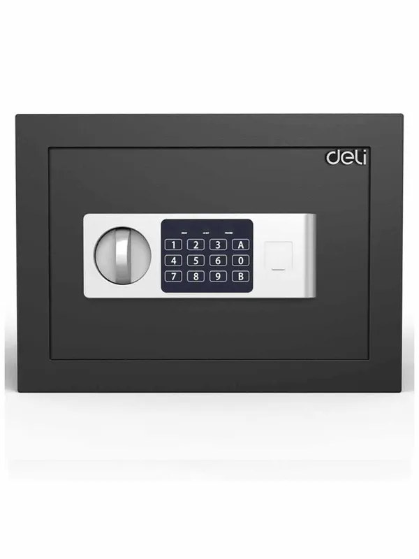 Seyf, 250x350x250, 92620 Deli, elektron kalit + kalit, qora, 13 kg 2 Seyf, 250x350x250, 92620 Deli, elektron kalit + kalit, qora, 13 kg 2