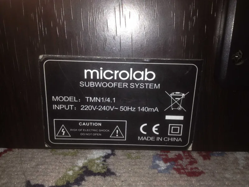 Сабвуфер Microlab tmn 1. 4 in 1 5 Сабвуфер Microlab tmn 1. 4 in 1 5