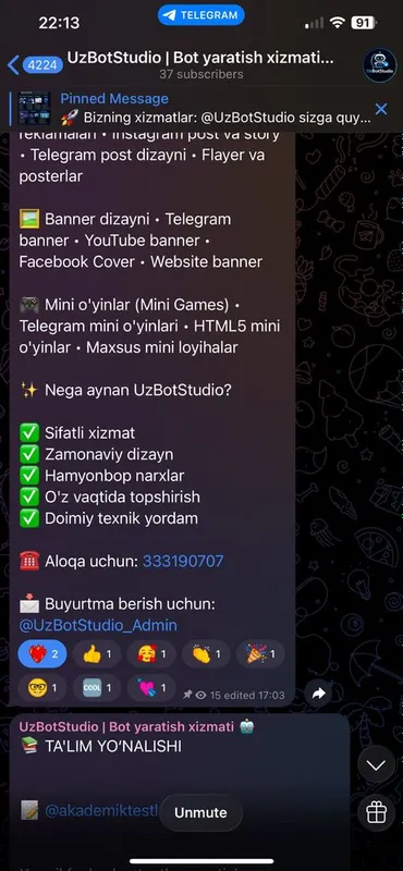 Telegram bot, Websayt va Banner yaratish xizmati — фото 2