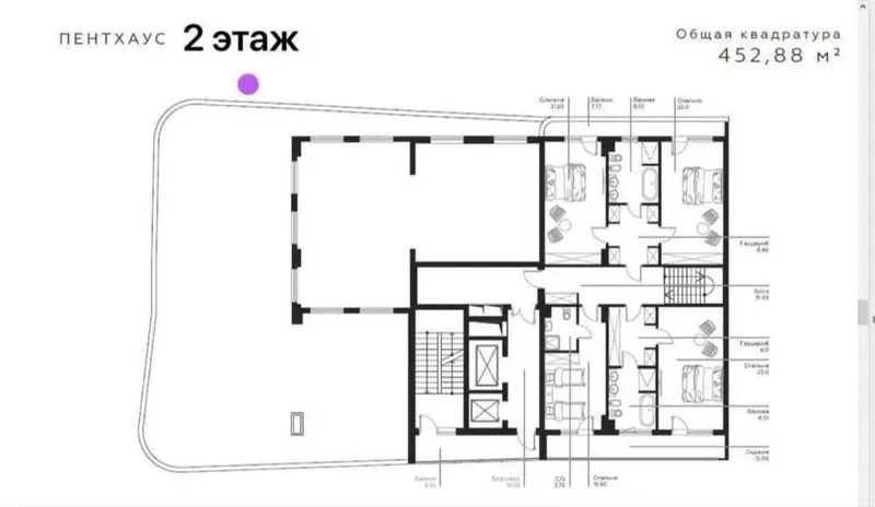 6-комнатная квартира, 450 м2, Мирабад 2