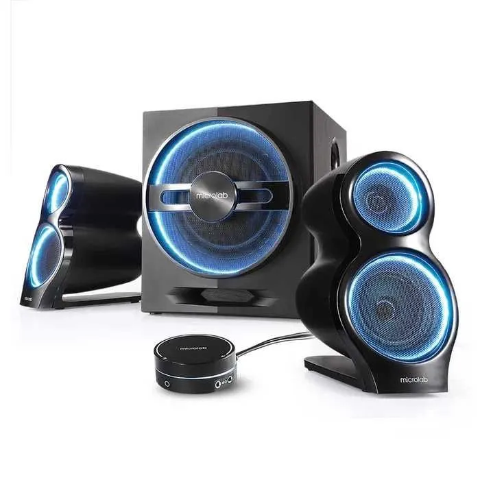 Microlab T10/2.1/56W RMS (16*2+24W) Bluetooth 4.0 stereosistema karnaylari 4