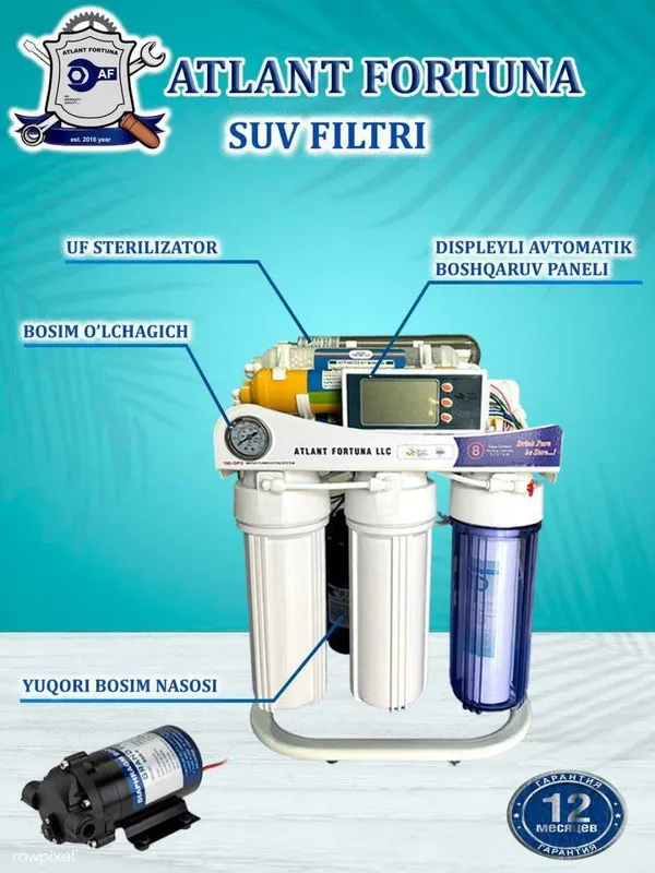 Kichik suv filtr, uy uchun filtr, домашний фильтр, бытовой фильтр воды — фото 4
