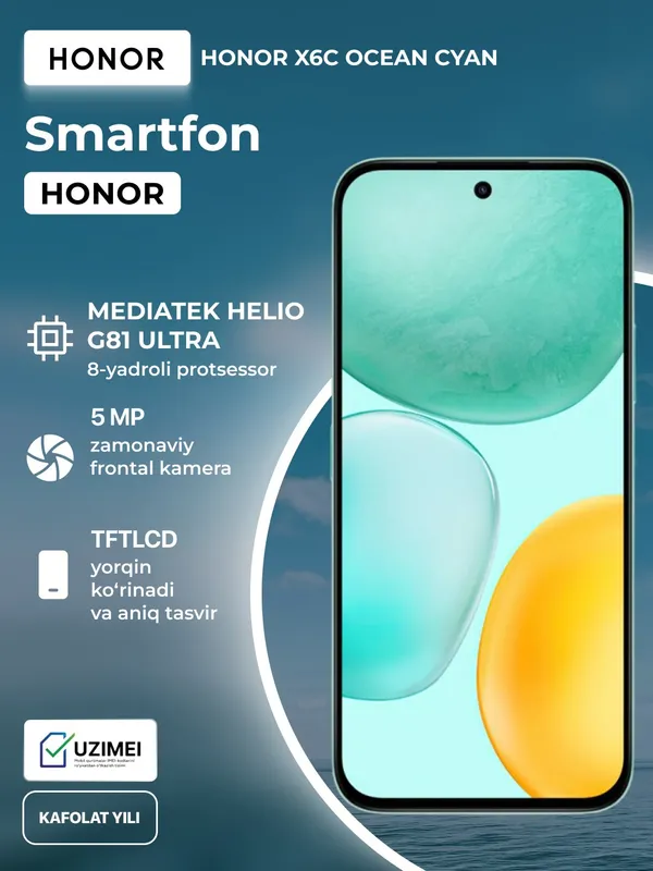Смартфон HONOR X6c 6GB/128GB AMOLED 5300mAh камера 50MP — фото 6