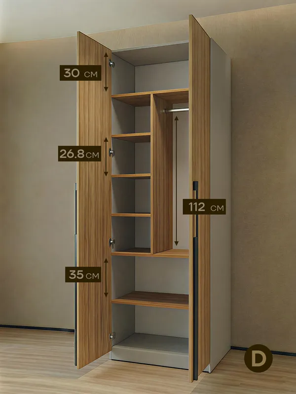 Офисный шкаф, вместительный, 230×80×45 см — фото 2