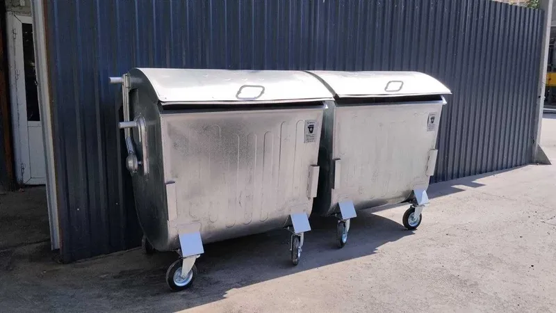 Мусорные контейнеры - мусорные баки оцинкованные — фото 2