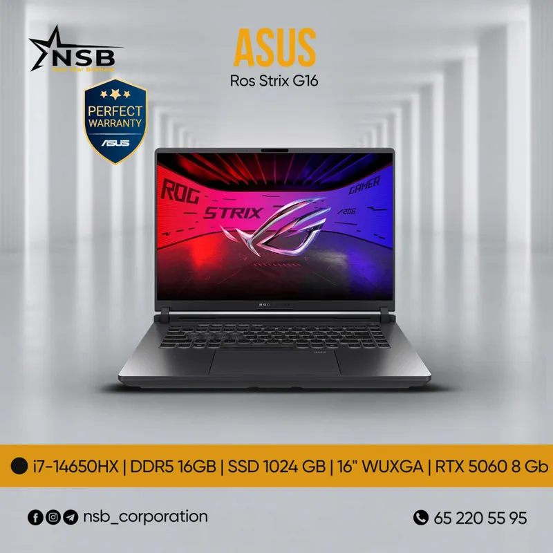 Asus Rog Strix G16 i7-14650HX | RTX 5060 8 Gb