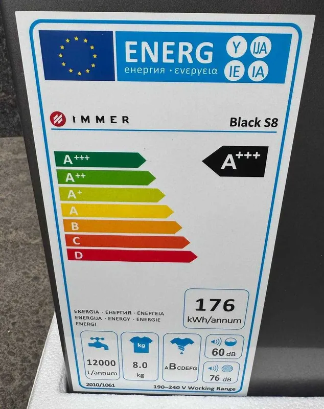Стиральная машина Immer 8 кг Black S8 Inverter Steam A+++ — фото 7