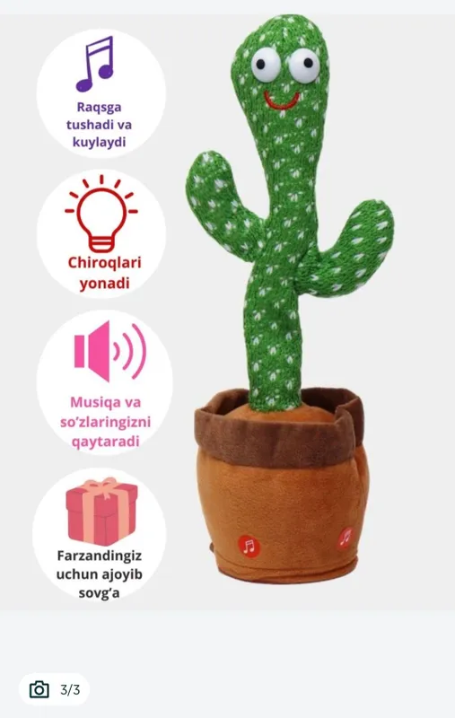 Kaktus Bolalar uchun raqsga tushib gap qaytaradig
