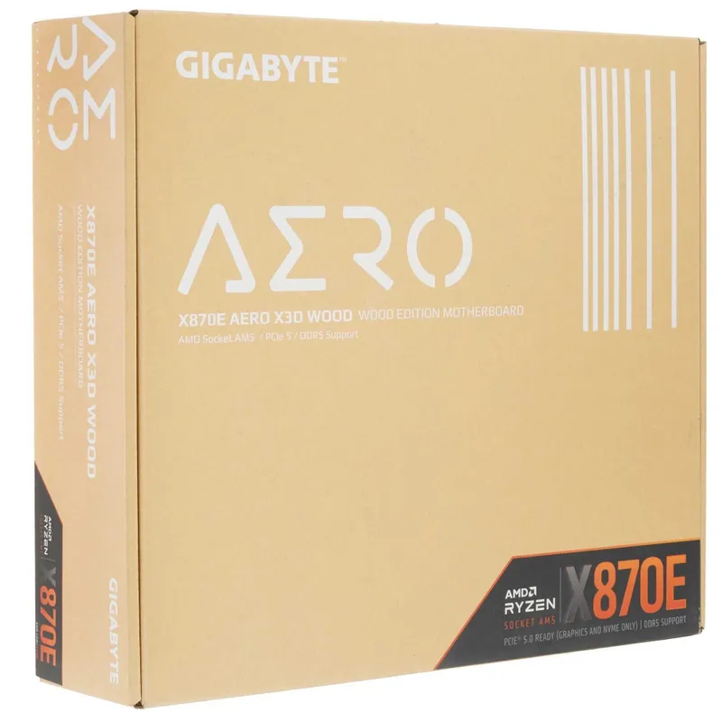 - Материнская плата MB Gigabyte AMD AM5 X870E AERO X WOOD DDR5 3