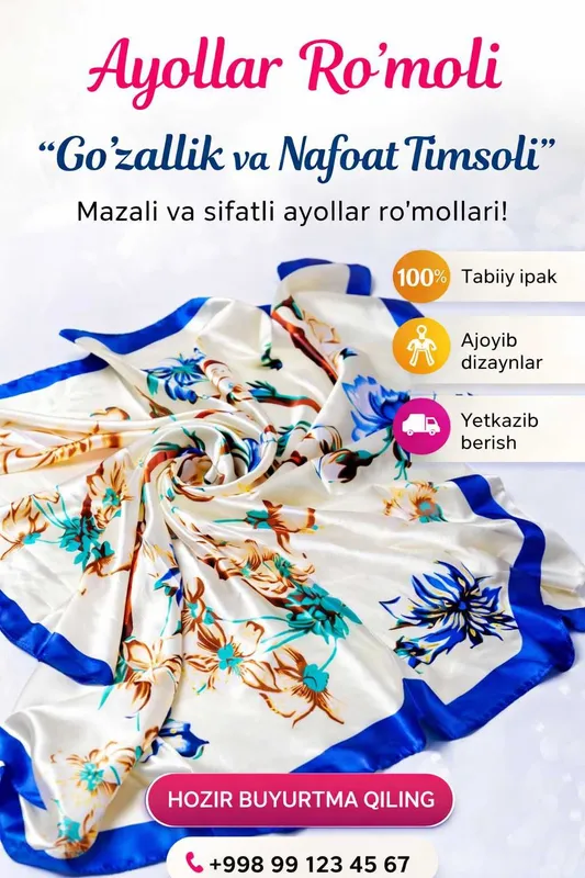 Ayollar ro'moli | Premium sifat | Turli ranglarda Ayollar ro'moli | Premium sifat | Turli ranglarda