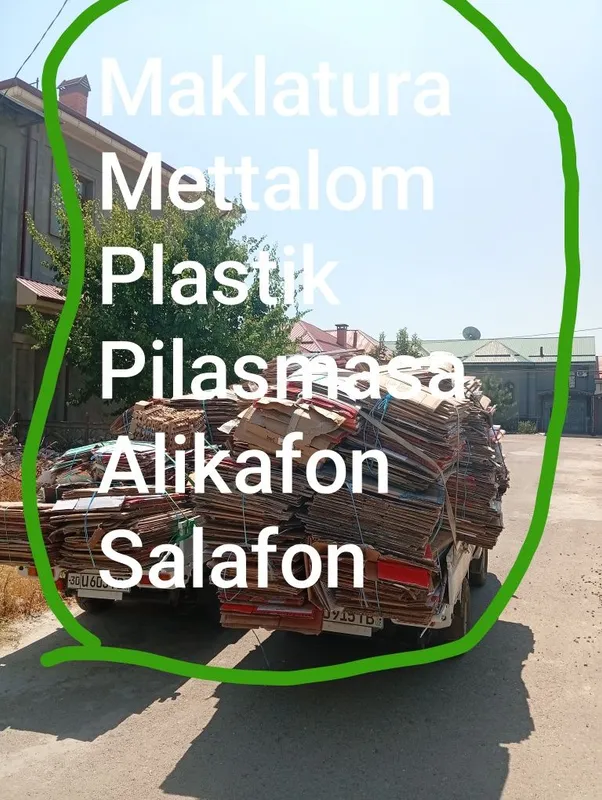Maklatura metallom oqqoğoz salafan plastik plastmassa