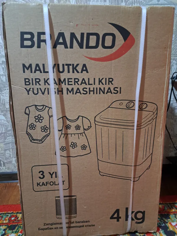 Malyutka bir kamerali kir yuvish mashinasi