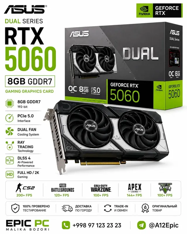 ASUS DUAL GeForce RTX 5060 OC Edition 1 ASUS DUAL GeForce RTX 5060 OC Edition 1