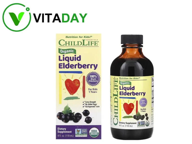 ChildLife Liquid Elderberry Органическая жидкая бузина 1 ChildLife Liquid Elderberry Органическая жидкая бузина 1