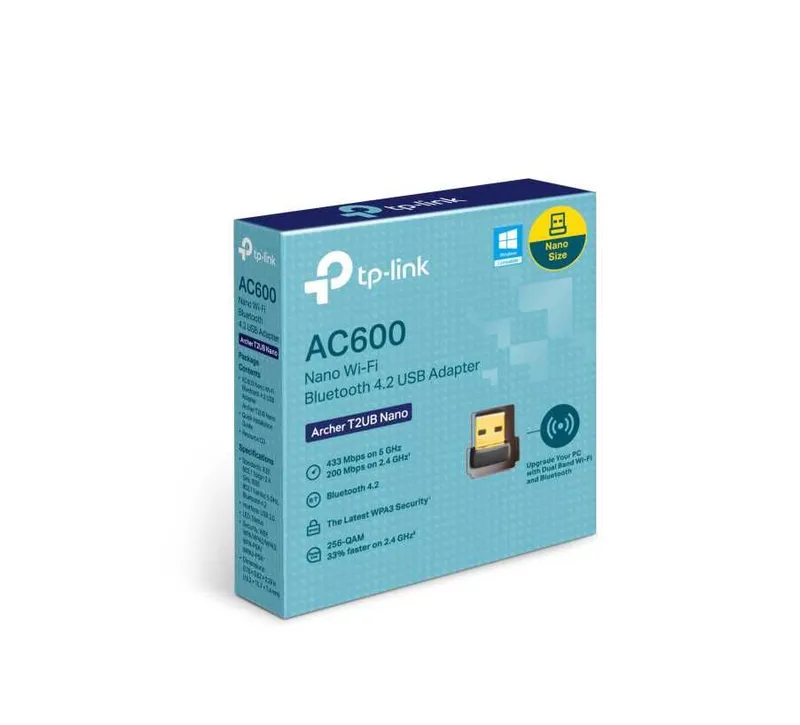 | Wi-Fi + Bluetooth USB-адаптер TP-Link Archer T2UB Nano AC600 2 | Wi-Fi + Bluetooth USB-адаптер TP-Link Archer T2UB Nano AC600 2